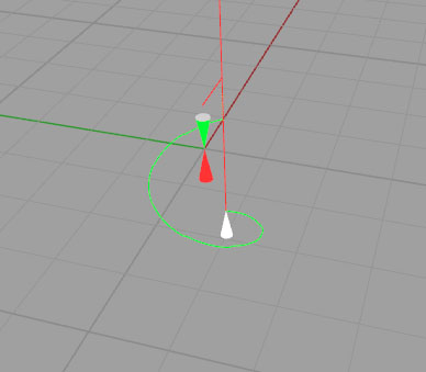 Grey background with two intersecting lines and a red extension.