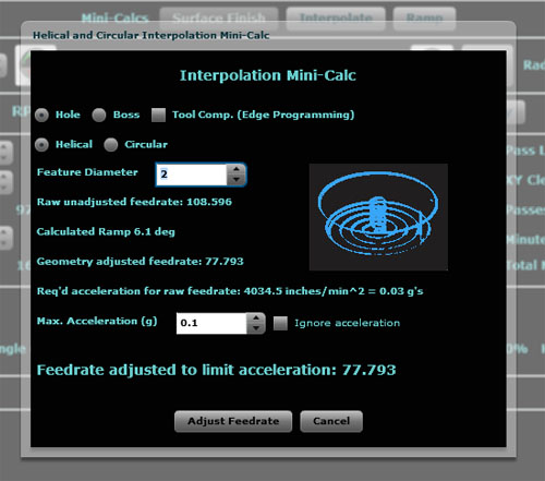 Helical and Circular Interpolation Calculator