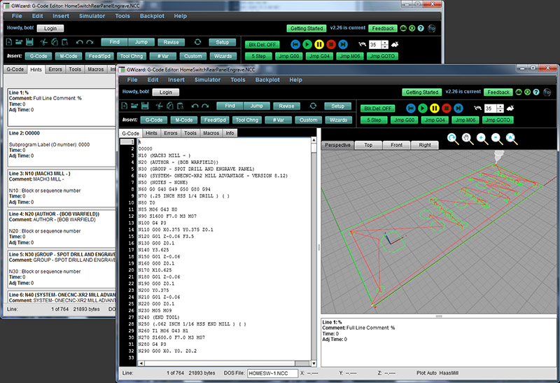 g-code simulator viewer generator gwizard