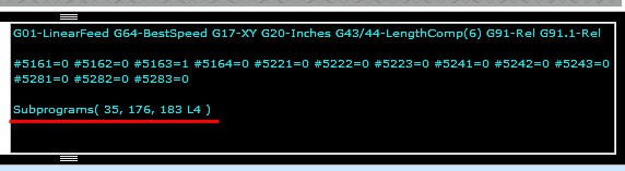 A Stack Trace for Fanuc Macro Subprograms when G-Code Programming