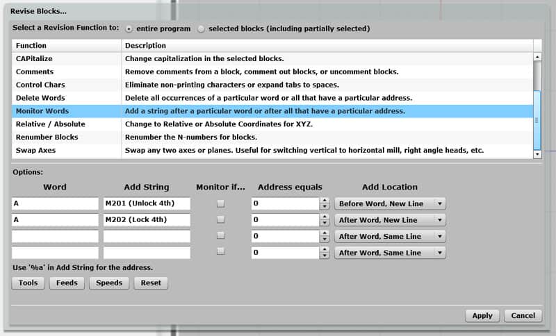 Adobe illustrator cs4 with Add M-Codes and 4th Axis capabilities.