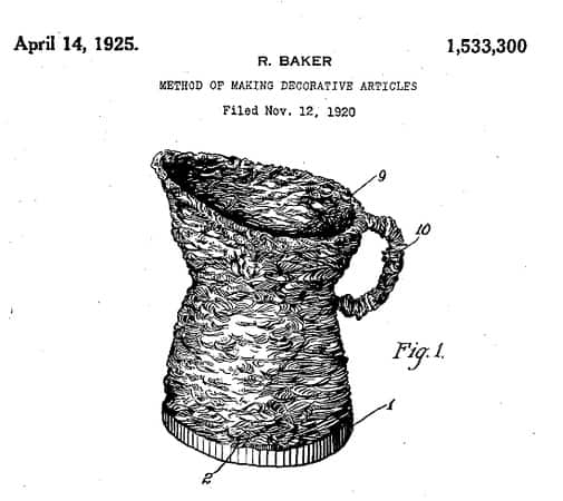 A 3D printed drawing of a wicker jug utilizing the basics of a 3D printer.