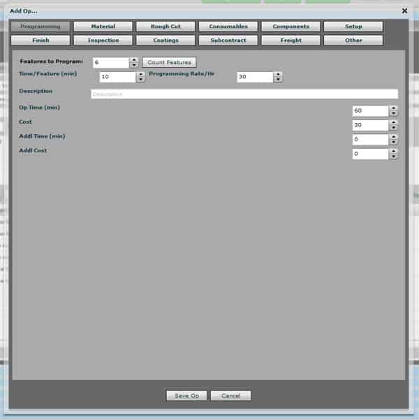 Estimating cost of CAM programming