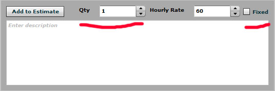 Cost Estimate Feature Quantity