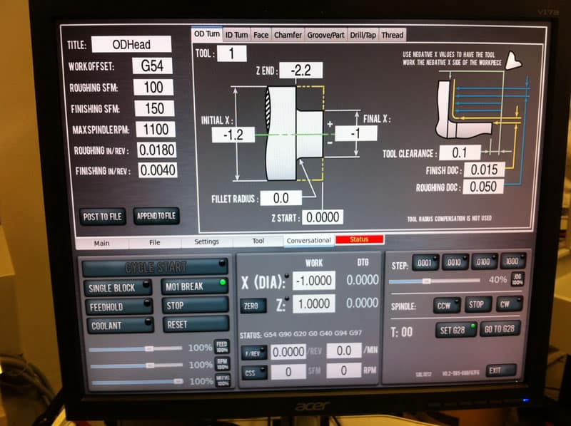 OD Turn Conversational CNC