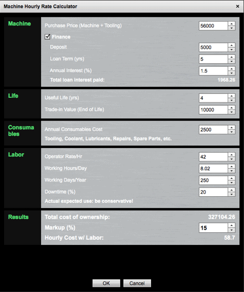 Pricing for Haas VF-1