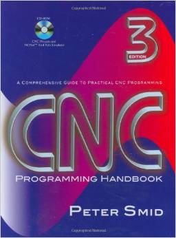 Cover of "cnc programming handbook, third edition" by peter smid, featuring a red and purple design with a cnc machine graphic.