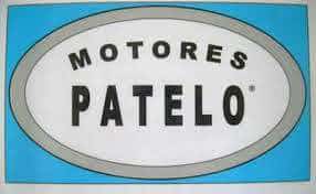 Gray oval logo with black text "Motores" and "PateLo".