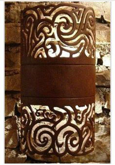 plasma cut wall sconce