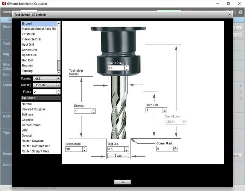 G-Wizard Feeds and Speeds Calculator