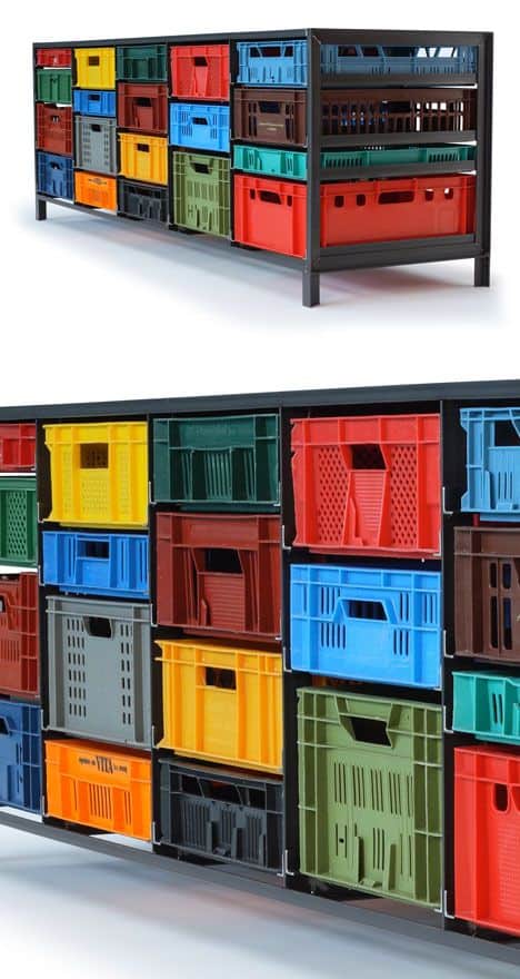 Milk Crate Shelf Organizers