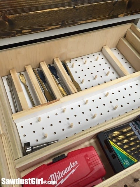 pegboard drawer organizer