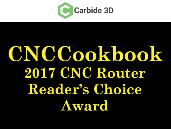 2017 CNCCookbook CNC Router Reader's Choice Award