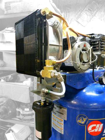 Compressed air aftercoolers for compressed air systems