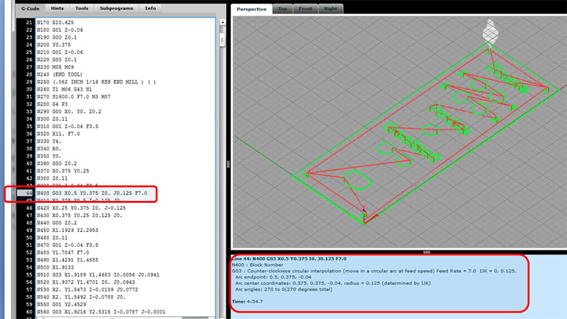CAD/CAM software screenshot featuring 3D model with tools and settings.