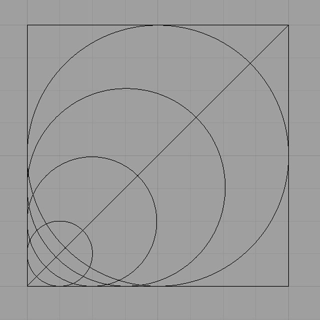 Grayscale geometric shapes and lines.