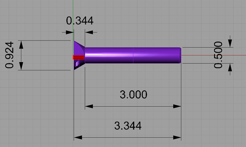 Technical drawing of a dovetail joint with precise measurements and dimensions.