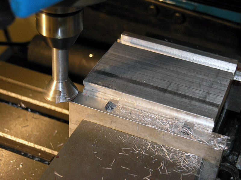 Metalworking machine cutting tool close-up.