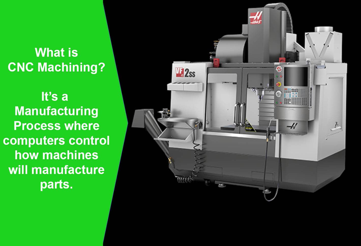 What is CNC Machining? It's a manufacturing process where computers run programs that control how the machines will manufacture parts.