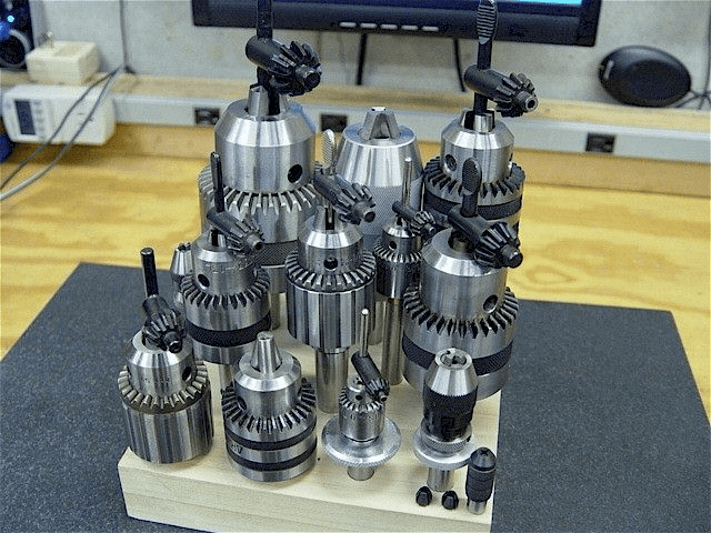 CNC machines utilize drill chucks for holding twist drills securely.