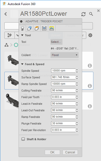 fusion 360 feeds and speeds