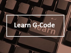 A computer keyboard with the words learn g - code.