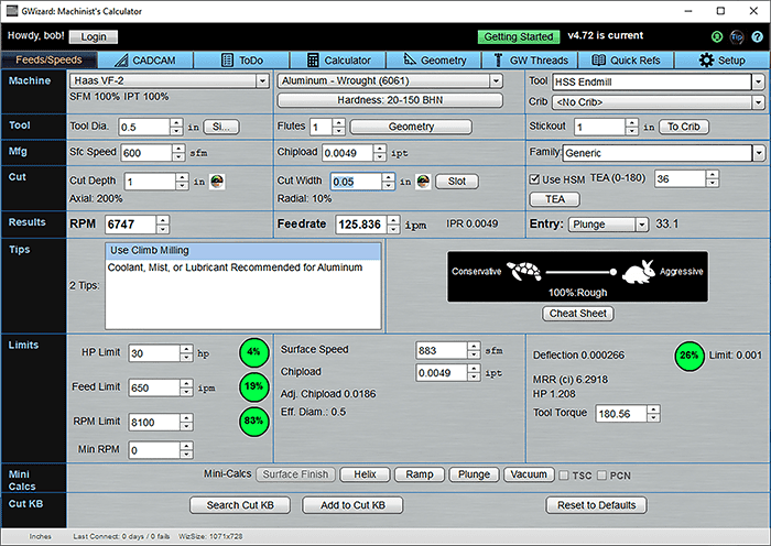 high speed machining feeds and speeds