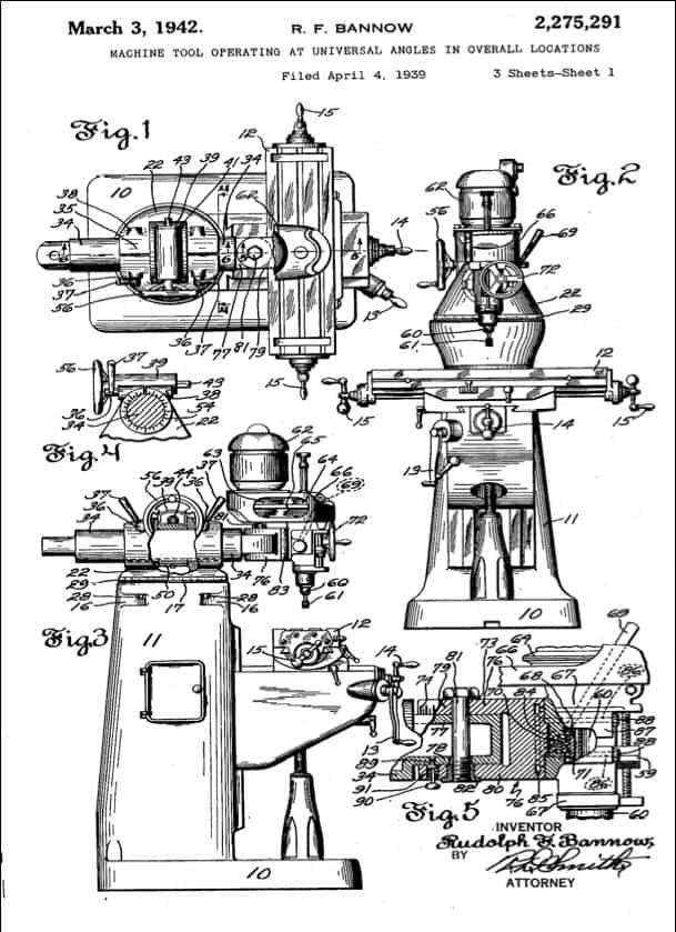 bridgeport mill patent