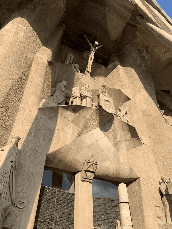 Renowned Barcelona cathedral La Sagrada Familia exterior.