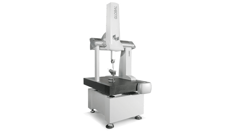 An image of a PC-DMIS CMM machine sitting on top of a table.