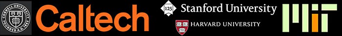 Logos of Cornell, Stanford, Harvard, and MIT.