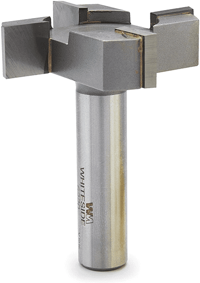 Metal router bit with Whiteside engraving.