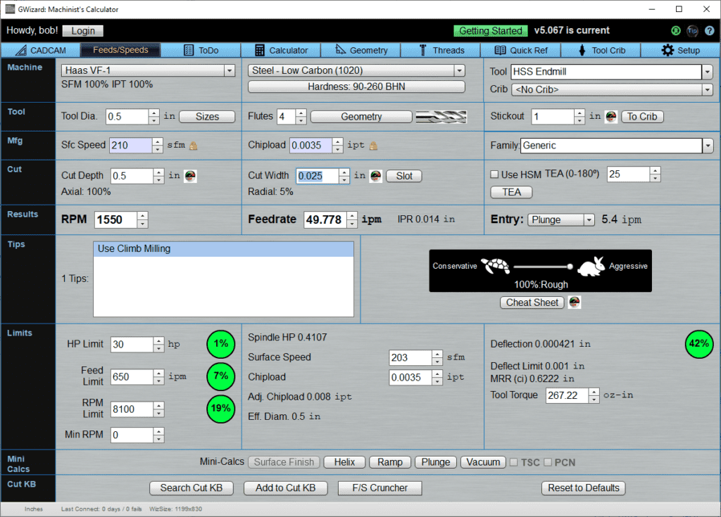 chip thinning calculator