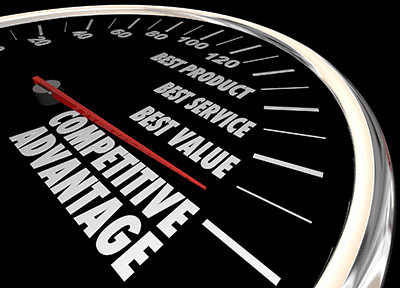 This is a description of a speedometer with the characteristic of a competitive advantage.