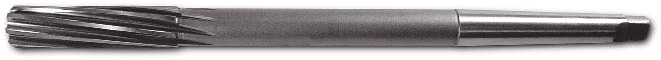 Metal cutting tool in close-up.