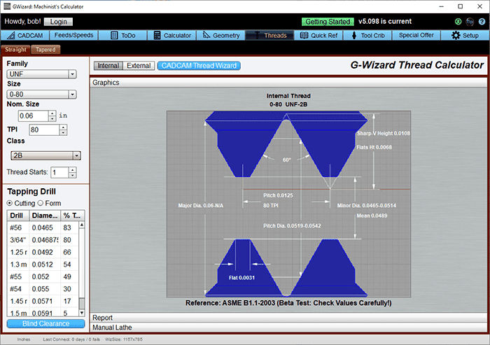CAD/CAM software tool with graphical interface features.