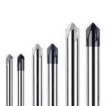 Five black metal rods on a white background.