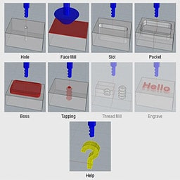 Machining tools and techniques: drilling, milling, tapping, threadmilling and engraving.