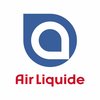 Stylized blue and white logo featuring Air Liquide text in red on a light gray background.