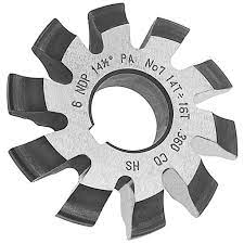 Silver metal gear-like component with text inscription.