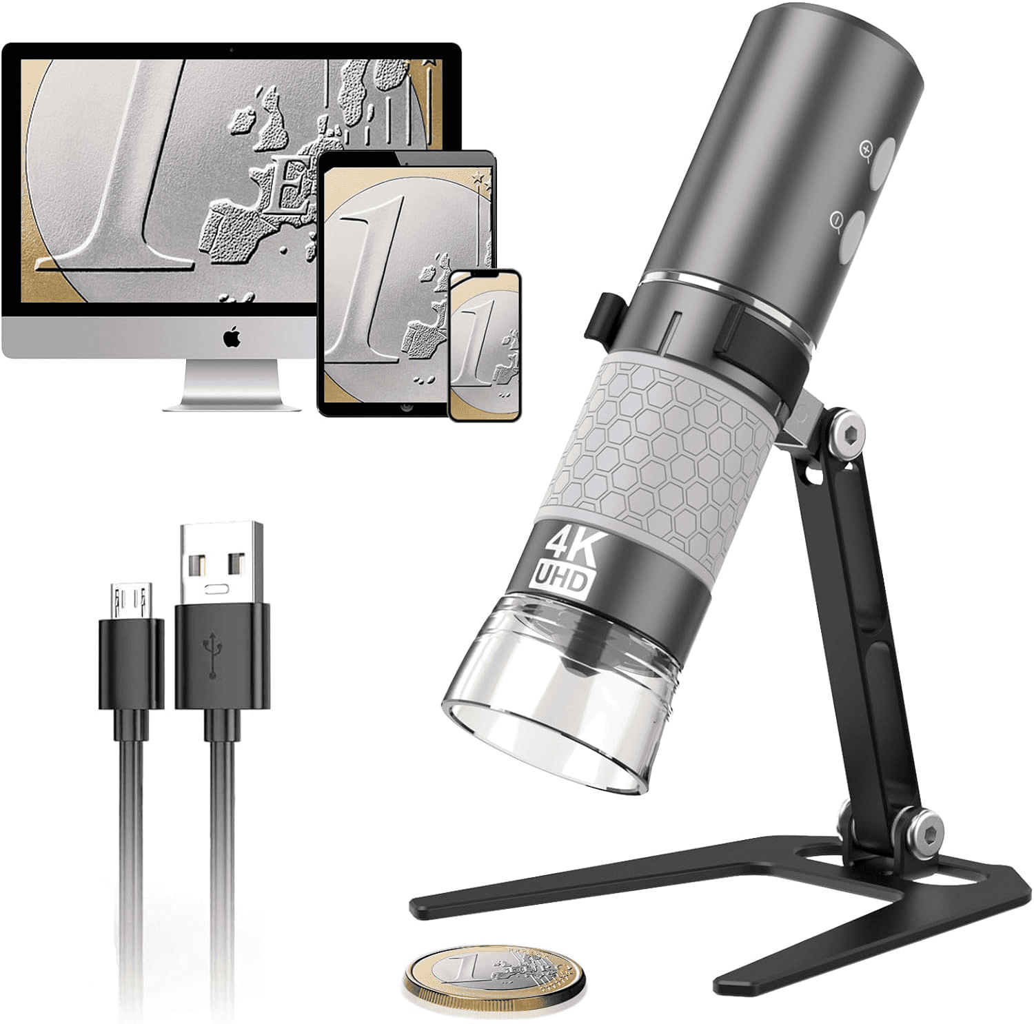 Digital microscope for checking tool wear.